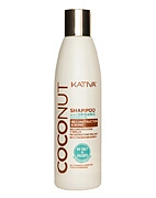 Восстанавливающий шампунь с органическим кокосовым маслом для поврежденных волос Coconut, Kativa