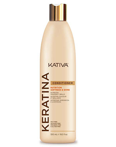 Бальзам-кондиционер для всех типов волос кератиновый укрепляющий KERATINA Kativa, 550 мл. 1